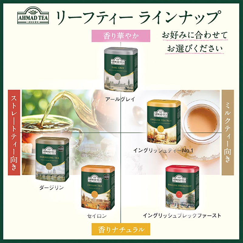 AHMAD TEA アールグレイ 3缶 200g×3缶 - 茶